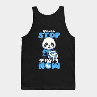 Volleyball Pregnancy Shirt | Can Stop Guessing Now Panda Tank Top